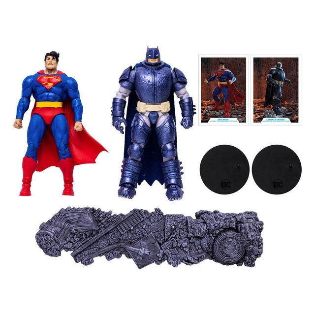 Superman vs Armored Batman action figure set 18cm