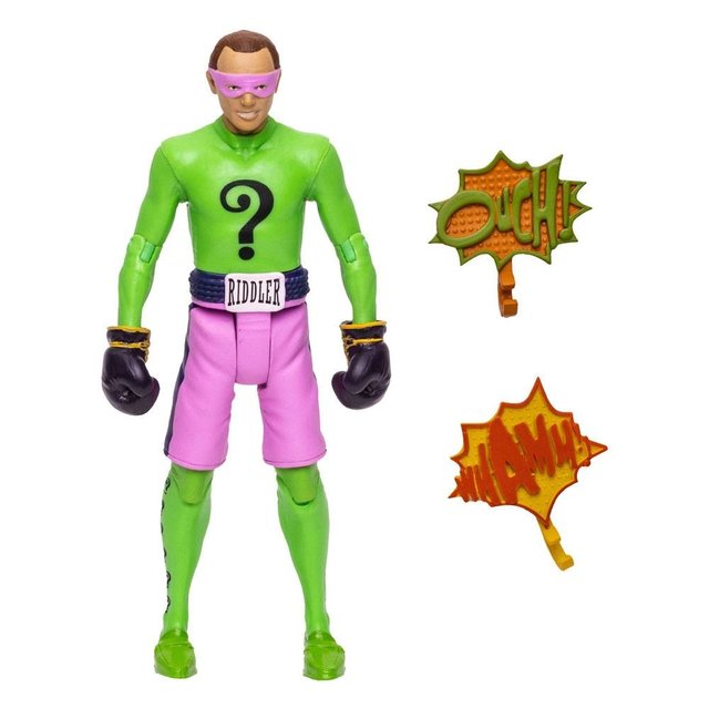 Batman 1966 Retro the Riddler in Boxing Gloves Action Figure 15cm