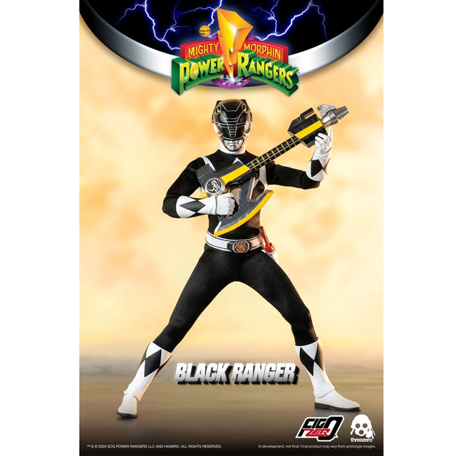 Mighty Morphin Power Rangers FigZero Action Figure 1/6 Black Ranger 30cm