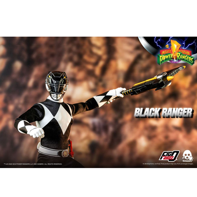 Mighty Morphin Power Rangers FigZero Action Figure 1/6 Black Ranger 30cm