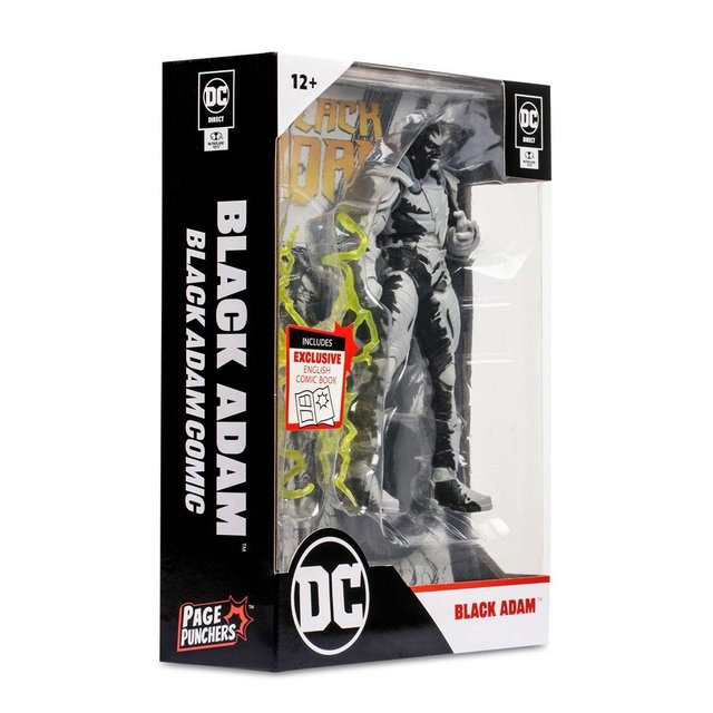 DC Direct Page Punchers Black Adam + Comic (Line Art Variant) 18cm