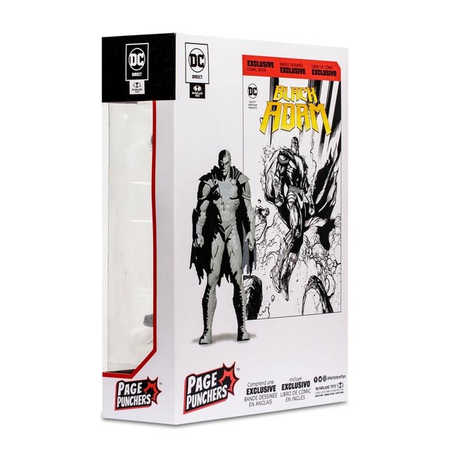 DC Direct Page Punchers Black Adam + Comic (Line Art Variant) 18cm