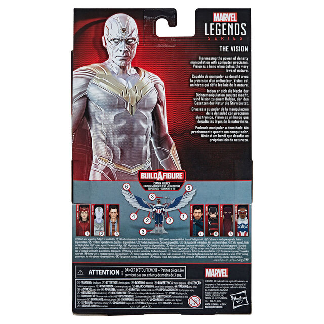 WandaVision Marvel Legends Action Figure Captain America (Flight Gear) BAF: The Vision 15cm