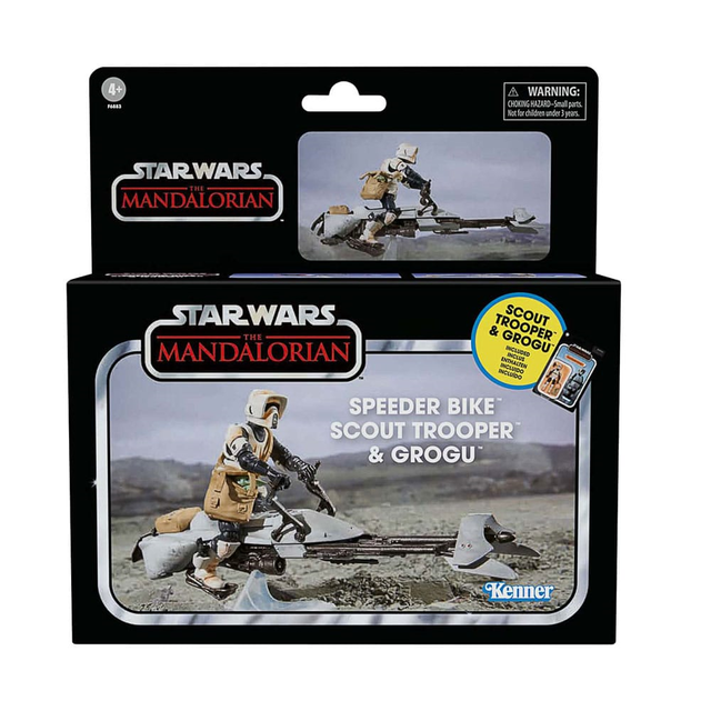 Star Wars the Vintage Collection Speeder Bike with Scout Trooper & Grogu