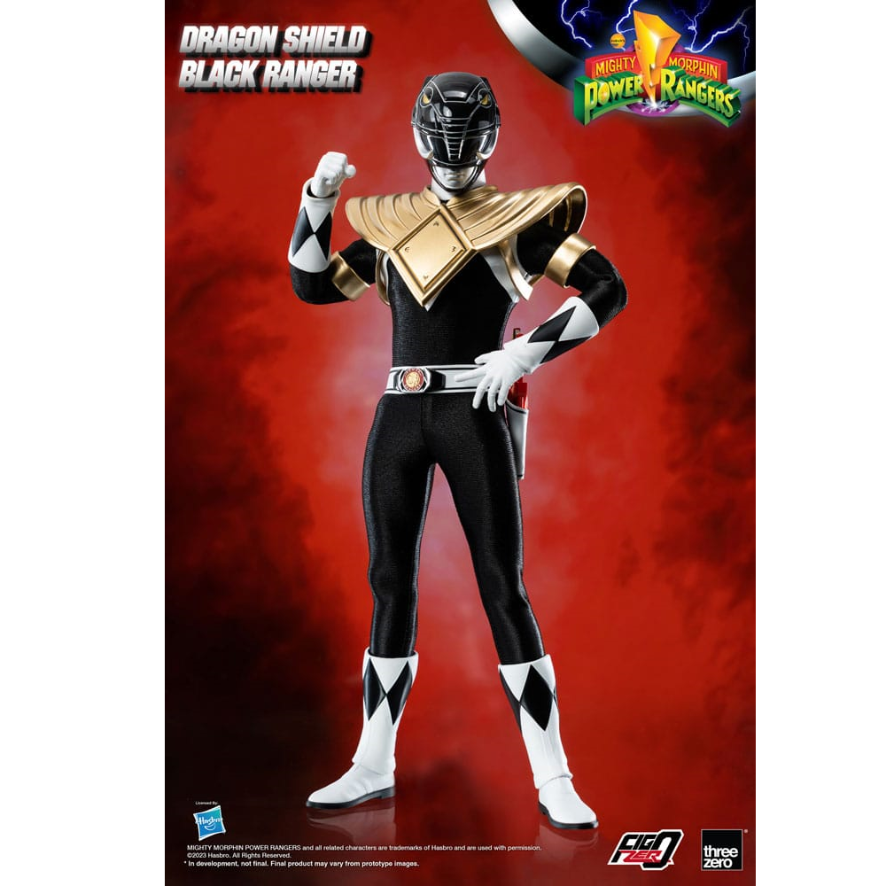 Threezero Power Rangers FigZero Dragon Shield Black Ranger afbeelding