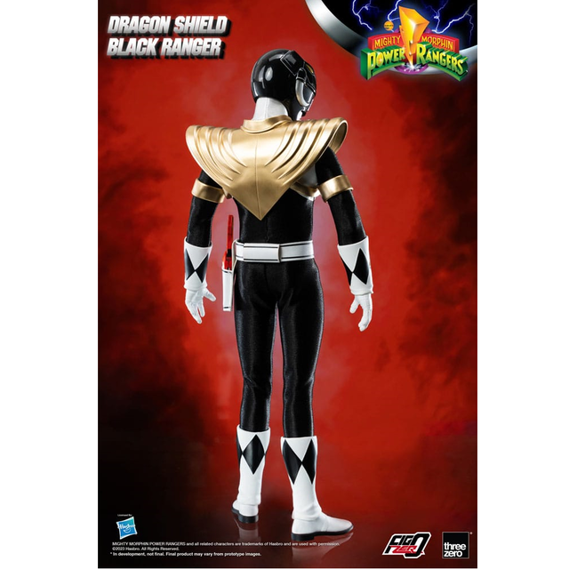 Mighty Morphin Power Rangers FigZero Action Figure 1/6 Dragon Shield Black Ranger 30cm