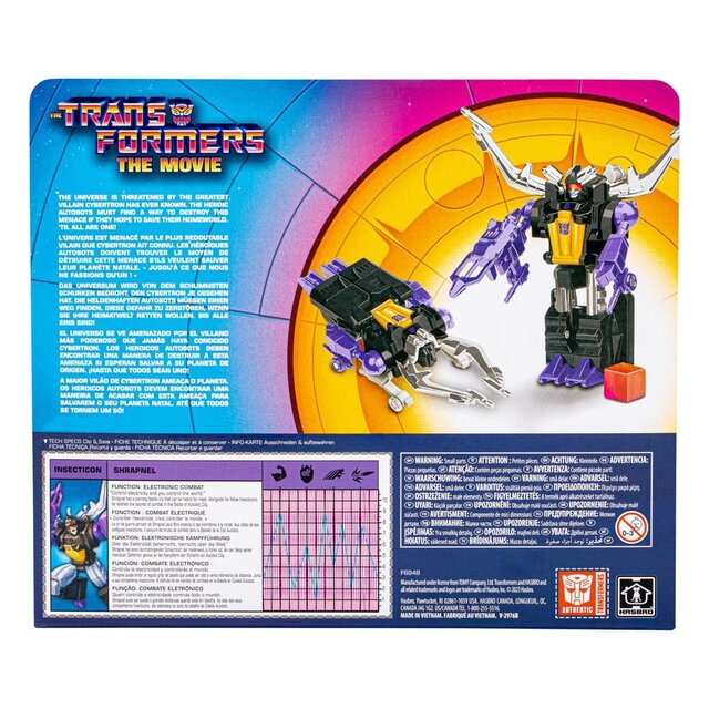 The Transformers: The Movie Retro Action Figure Shrapnel 14cm