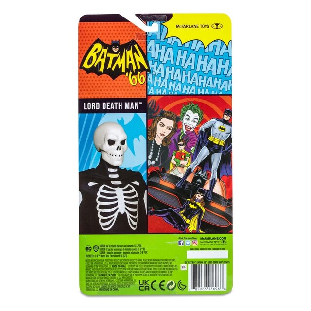 DC Retro Action Figure Batman 66 Lord Death Man (Comic) 15cm