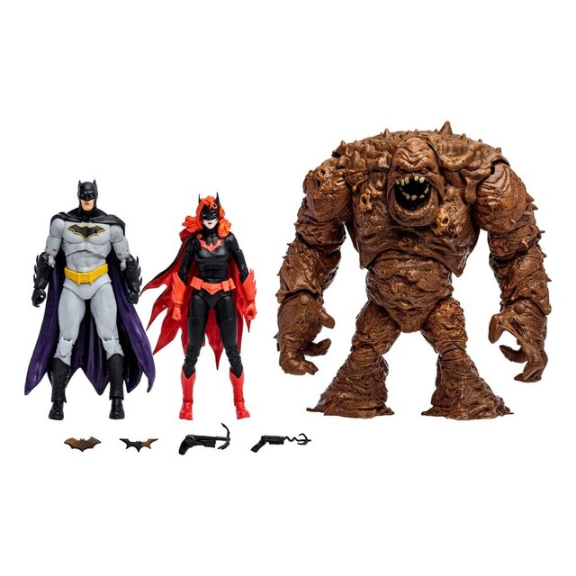 DC Multiverse Multipack Clayface, Batman & Batwoman (DC Rebirth) (Gold Label) 18cm