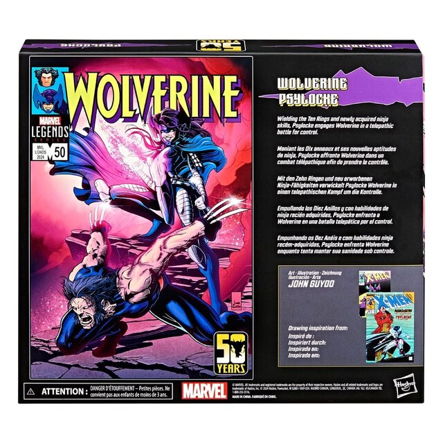Wolverine 50th Anniversary Marvel Legends Action Figure 2-Pack Wolverine & Psylocke 15cm Wolverine 50th Anniversary Marvel Legends Action Figure 2-Pack Wolverine & Psylocke 15cm