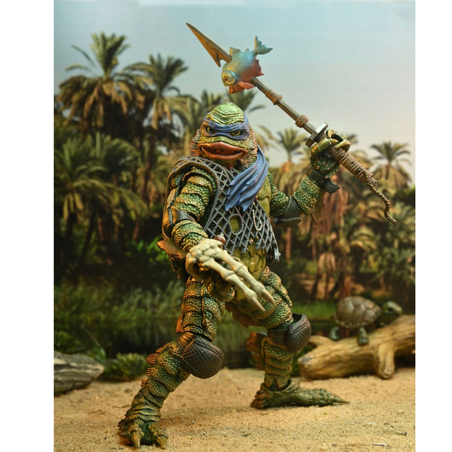 Universal Monsters x Teenage Mutant Ninja Turtles Scale Action Figure Leonardo as the Creature 18cm
