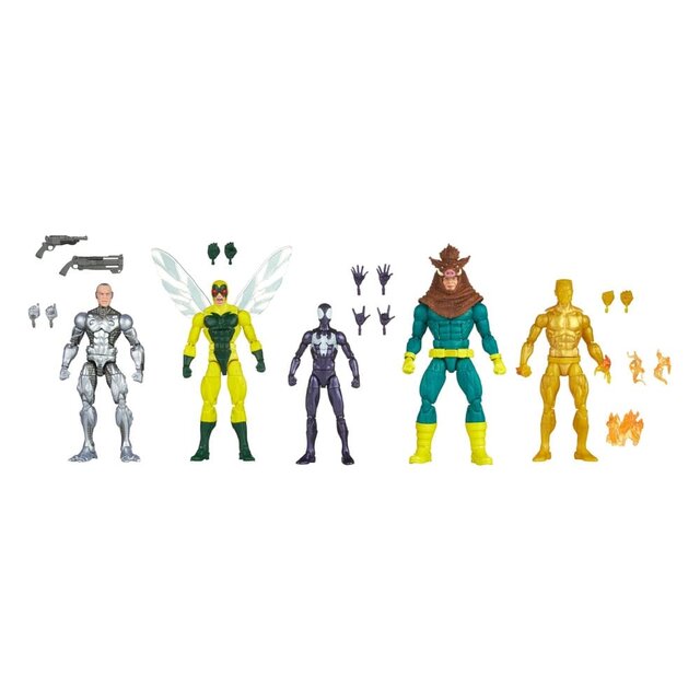 Spider-Man Marvel Legends Action Figure 5-Pack Spider-Man, Silvermane, Human Fly, Molten Man, Razorback 15cm
