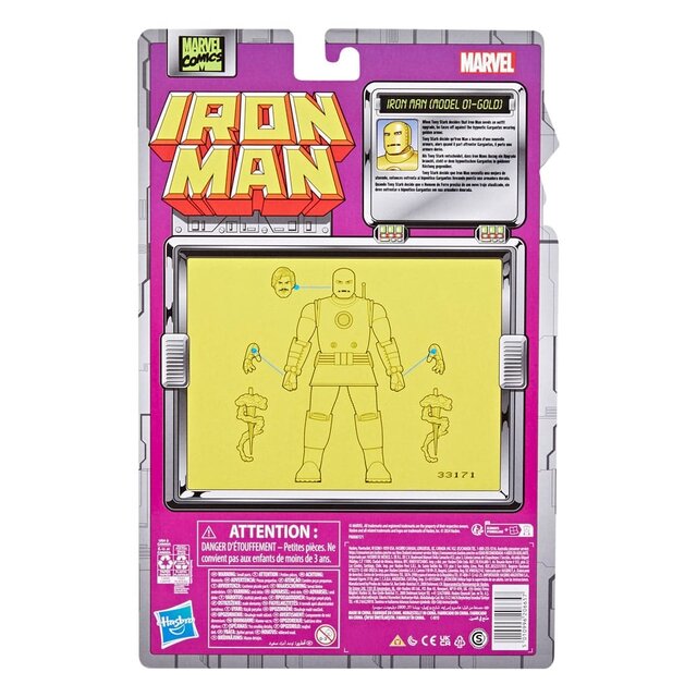 Iron Man Marvel Legends Action Figure Iron Man (Model 01-Gold) 15cm