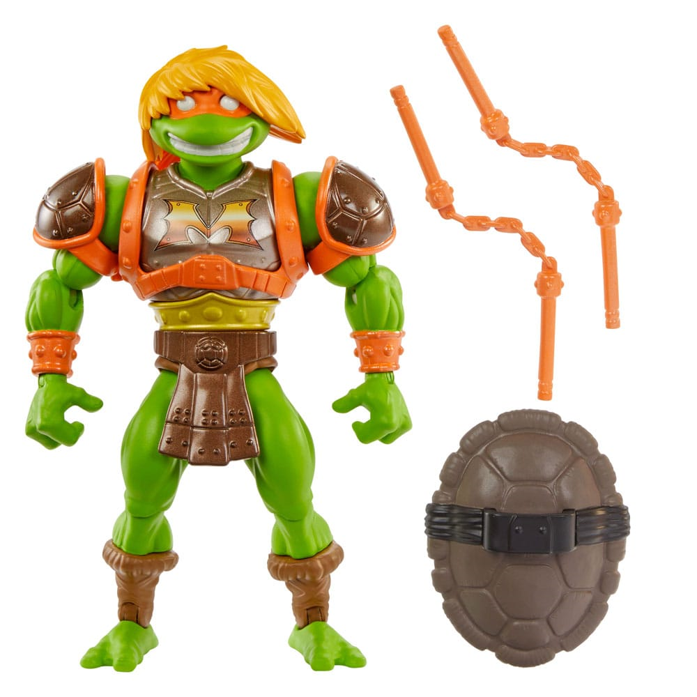 Mattel MOTU x TMNT Turtles of Grayskull Michelangelo afbeelding