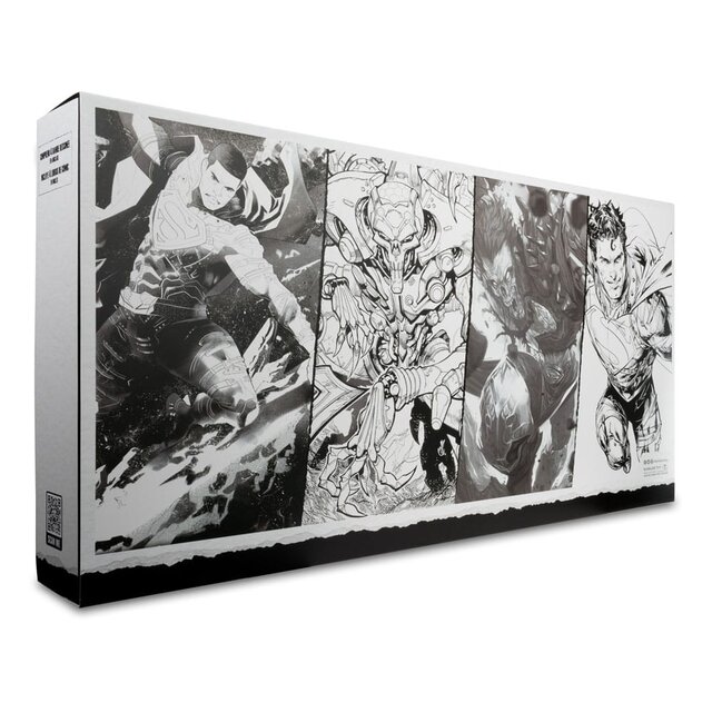 DC Direct Page Punchers Action Figures & Comic Book Pack of 4 Superman Series (Sketch Edition) (Gold Label) 18cm