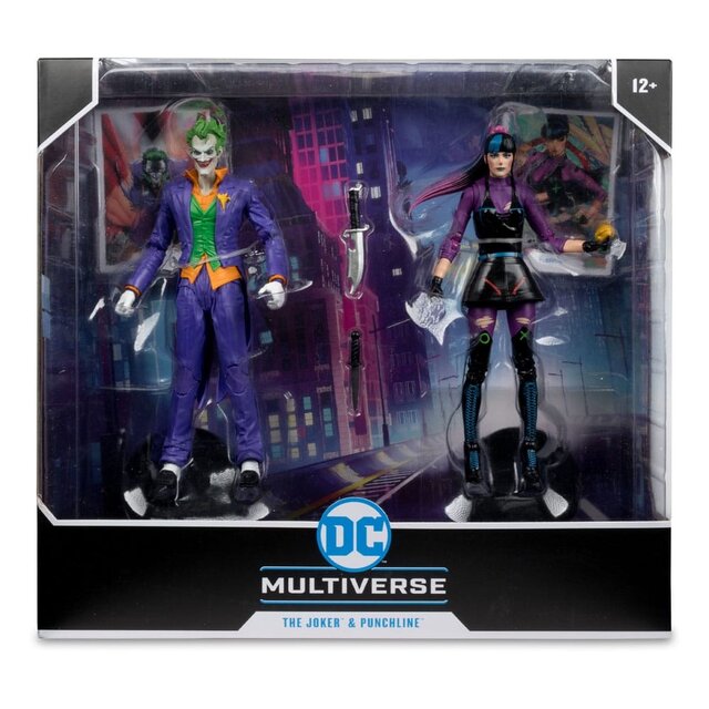 DC Multiverse Action Figures Pack of 2 The Joker & Punchline 18cm