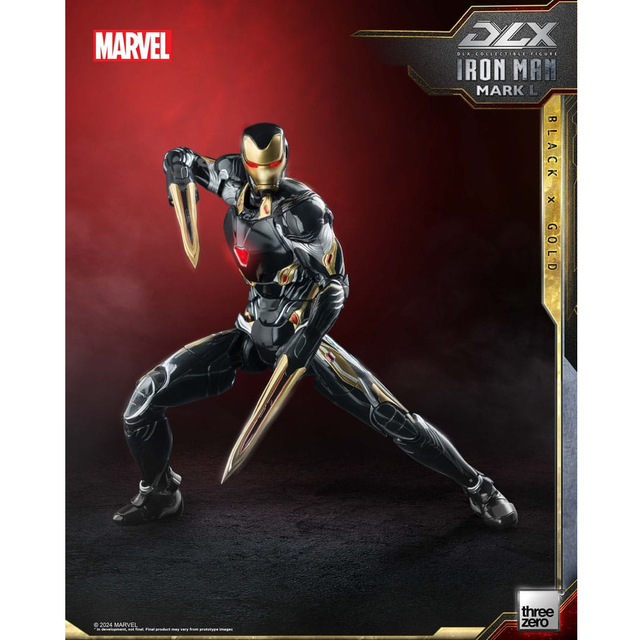 Infinity Saga DLX Action Figure 1/12 Iron Man Mark 50 (Black X Gold)