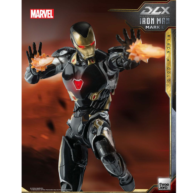 Infinity Saga DLX Action Figure 1/12 Iron Man Mark 50 (Black X Gold)