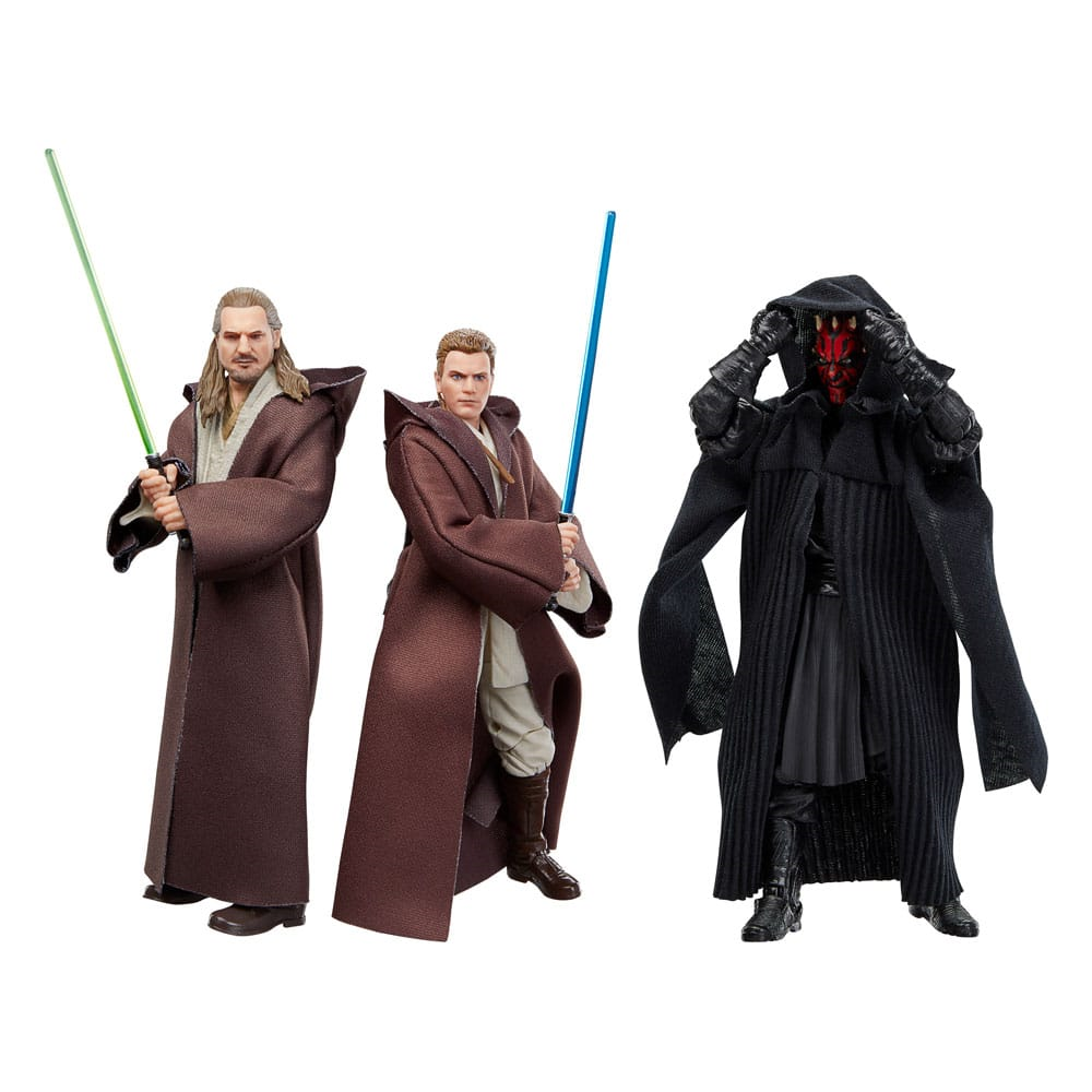 Hasbro Star Wars 3-Pack Qui-Gon Jinn, Darth Maul, Obi-Wan Kenobi afbeelding