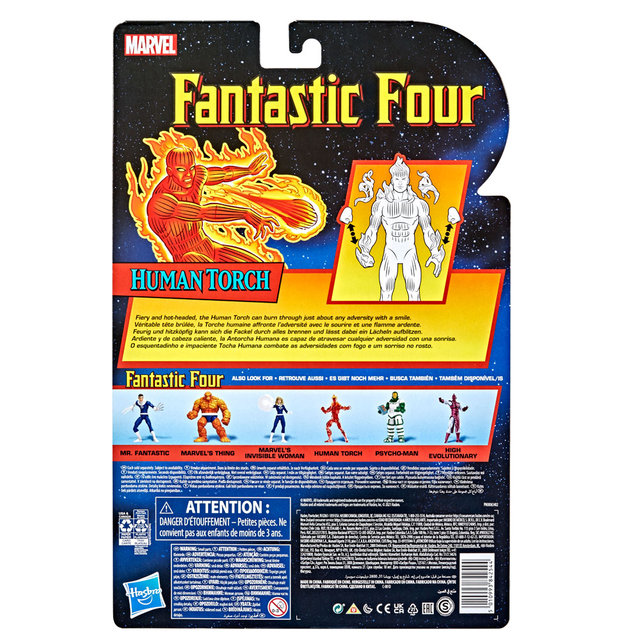 Fantastic Four Marvel Legends Retro Action Figure Human Torch 15cm