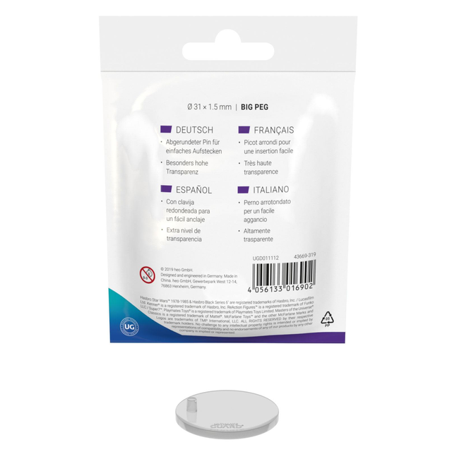 Ultimate Guard Figure Stands Big Peg Vintage 20 stuks