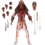 NECA Prey Action Figure Ultimate Feral Bear Blood Predator 18cm