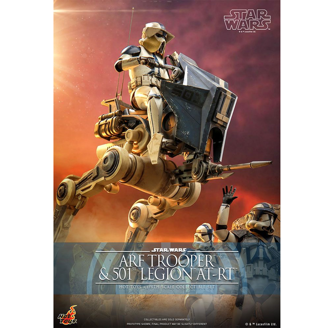 Star Wars The Clone Wars Action Figure 1/6 ARF Trooper & 501st Legion AT-RT 30cm
