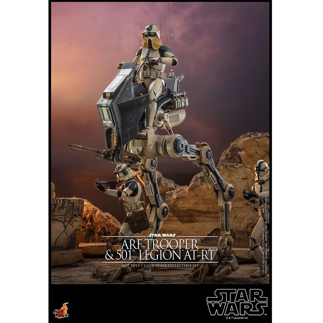 Star Wars The Clone Wars Action Figure 1/6 ARF Trooper & 501st Legion AT-RT 30cm