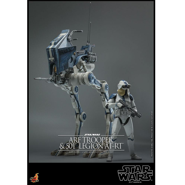 Star Wars The Clone Wars Action Figure 1/6 ARF Trooper & 501st Legion AT-RT 30cm
