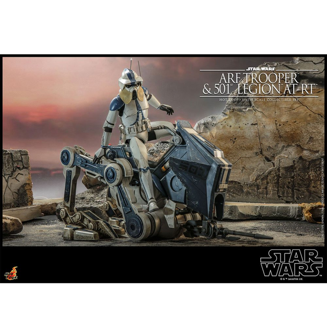 Star Wars The Clone Wars Action Figure 1/6 ARF Trooper & 501st Legion AT-RT 30cm