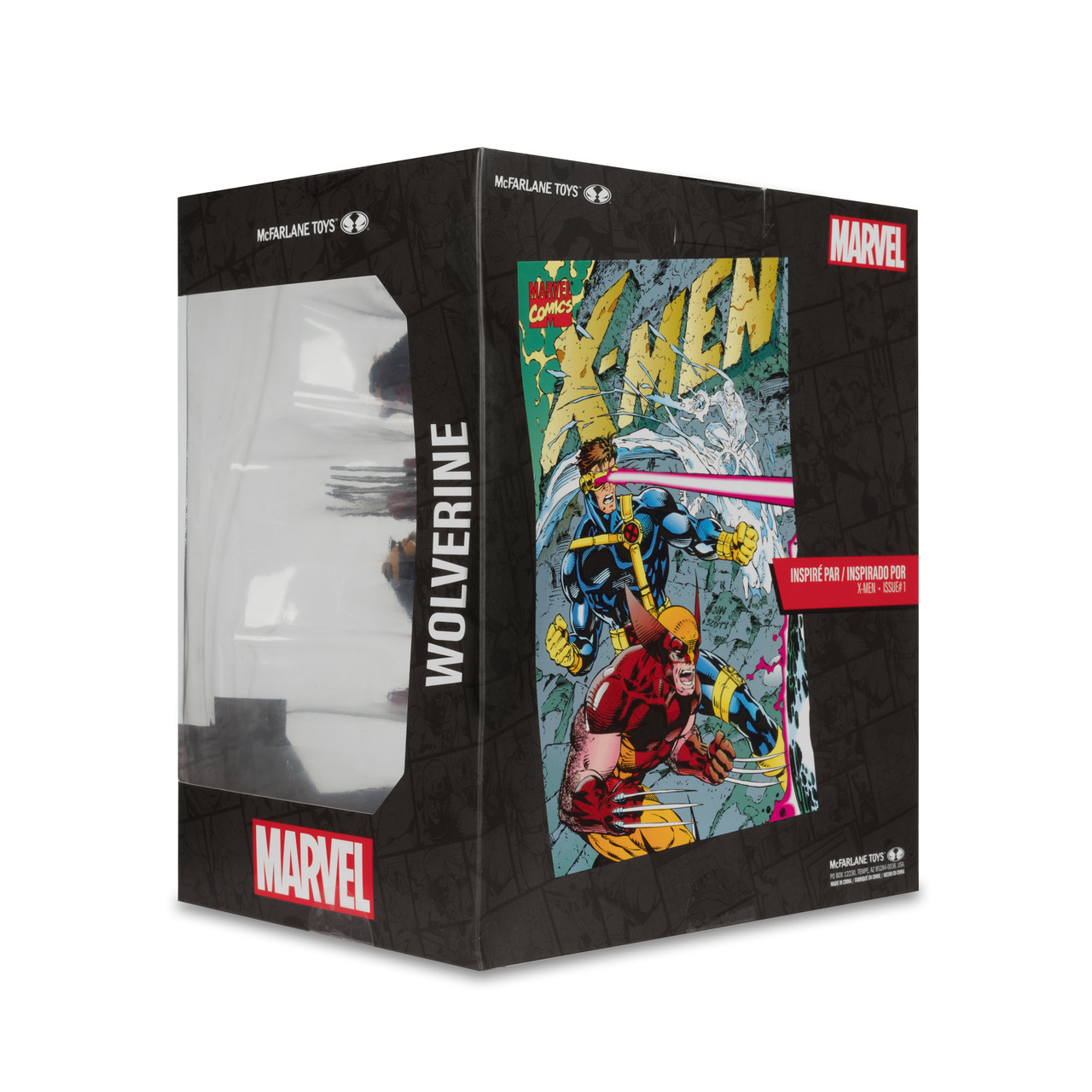 McFarlane Toys - Figura Marvel Wolverine 1:10 Con Base E Sfondo - Ispirata A X-Men #1, Edizione Da Collezione