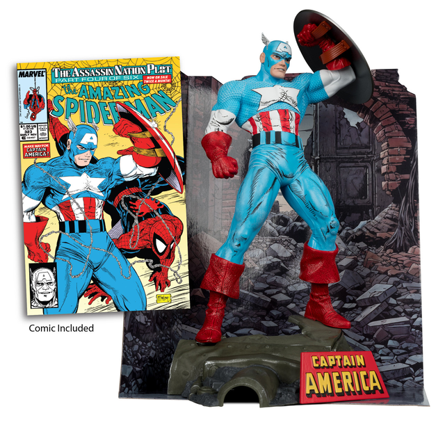 Marvel PVC Statue 1/6 Captain America (The Amazing Spider-Man #323) 28cm Marvel PVC Statue 1/6 Captain America (The Amazing Spider-Man #323) 28cm