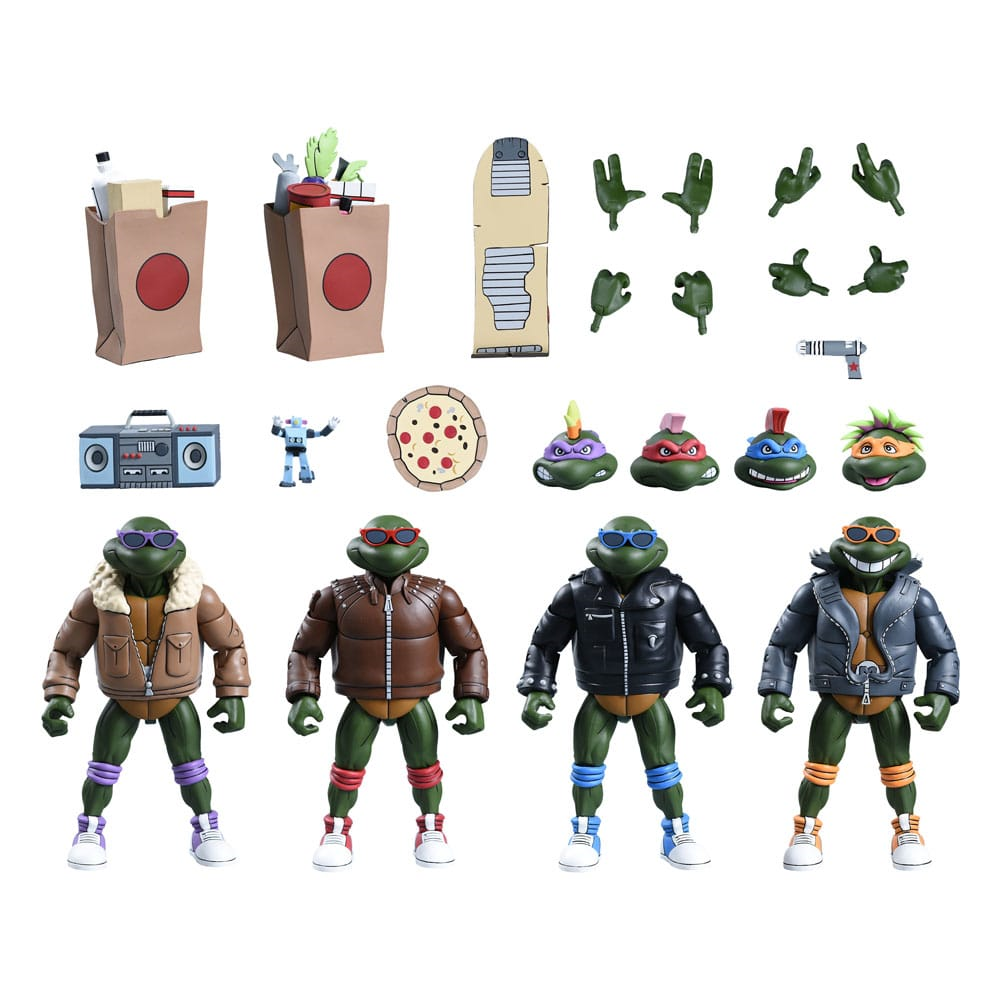 NECA TMNT (Cartoon) 4-Pack Punk Turtles afbeelding