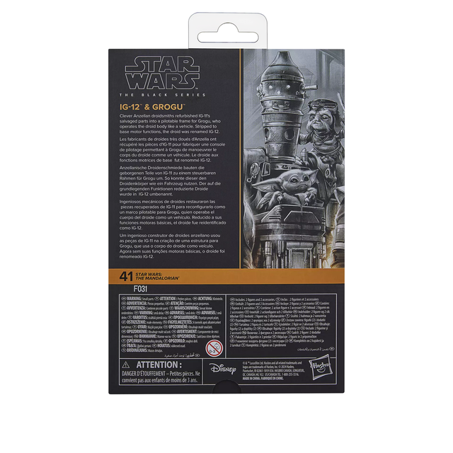 Star Wars the Mandalorian Black Series Deluxe IG-12 & Grogu 15cm