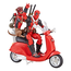 Hasbro Deadpool Corps Marvel Legends Vehicle with Figure Deadpool with Scooter 15cm