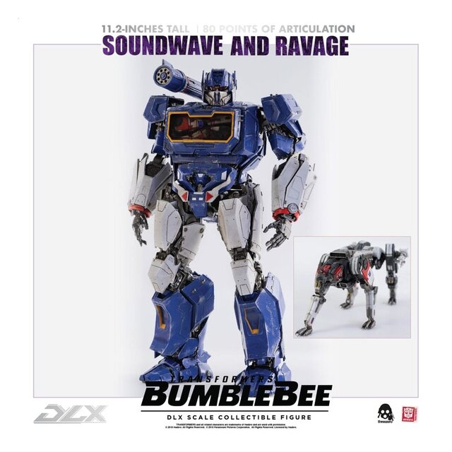 Transformers Bumblebee DLX Action Figure 2-Pack 1/6 Soundwave & Ravage 28cm