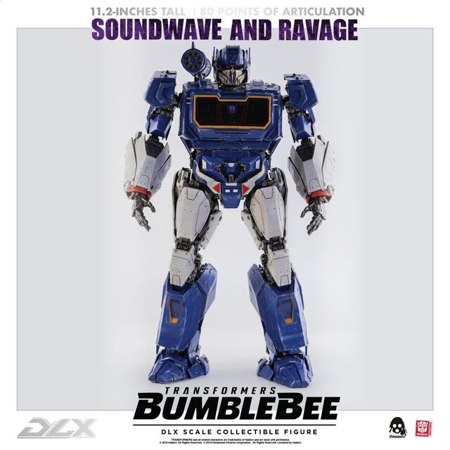 Transformers Bumblebee DLX Action Figure 2-Pack 1/6 Soundwave & Ravage 28cm