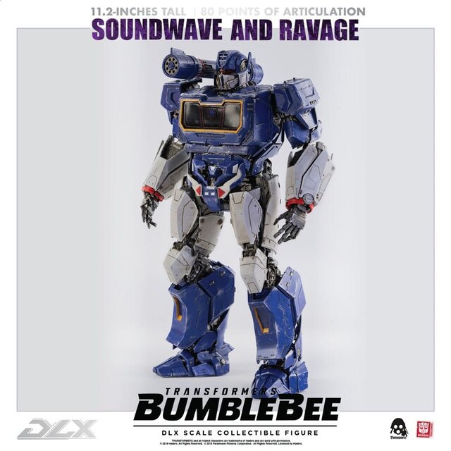 Transformers Bumblebee DLX Action Figure 2-Pack 1/6 Soundwave & Ravage 28cm