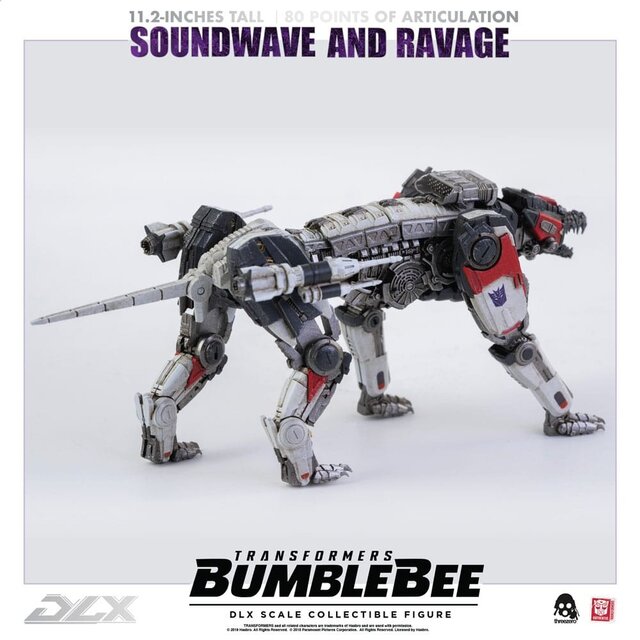 Transformers Bumblebee DLX Action Figure 2-Pack 1/6 Soundwave & Ravage 28cm