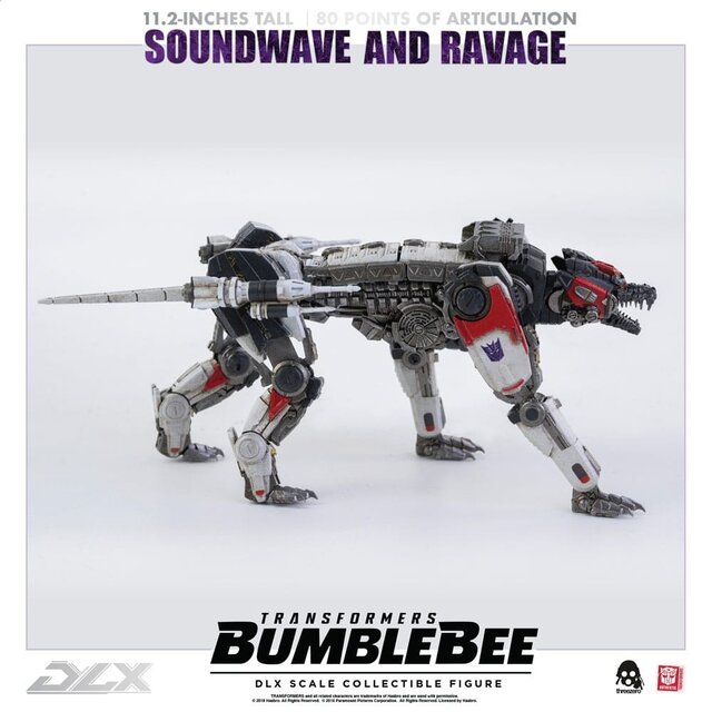 Transformers Bumblebee DLX Action Figure 2-Pack 1/6 Soundwave & Ravage 28cm