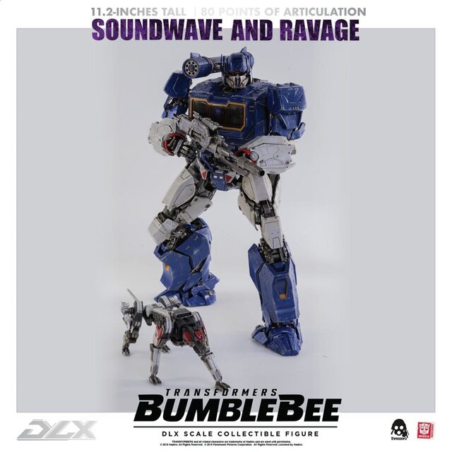 Transformers Bumblebee DLX Action Figure 2-Pack 1/6 Soundwave & Ravage 28cm
