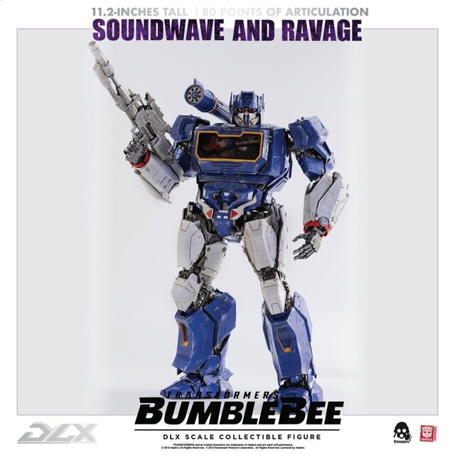 Transformers Bumblebee DLX Action Figure 2-Pack 1/6 Soundwave & Ravage 28cm