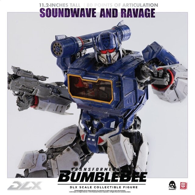 Transformers Bumblebee DLX Action Figure 2-Pack 1/6 Soundwave & Ravage 28cm