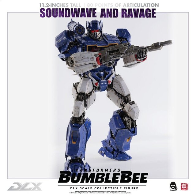 Transformers Bumblebee DLX Action Figure 2-Pack 1/6 Soundwave & Ravage 28cm