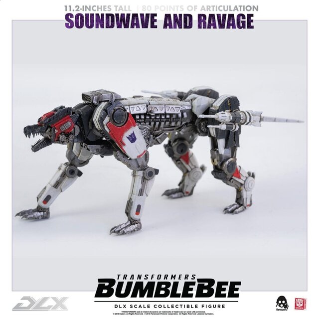 Transformers Bumblebee DLX Action Figure 2-Pack 1/6 Soundwave & Ravage 28cm
