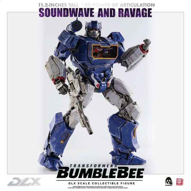Transformers Bumblebee DLX Action Figure 2-Pack 1/6 Soundwave & Ravage 28cm