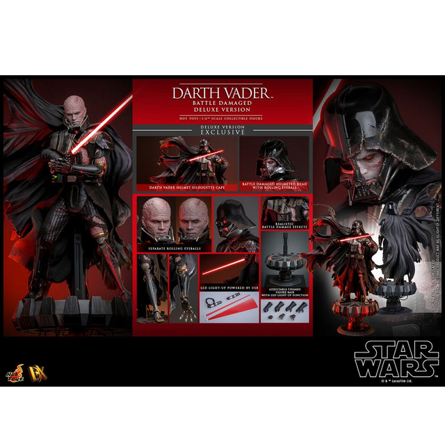 Star Wars Action Figure 1/6 Darth Vader (Battle Damaged) Deluxe Version 35cm Star Wars Action Figure 1/6 Darth Vader (Battle Damaged) Deluxe Version 35cm