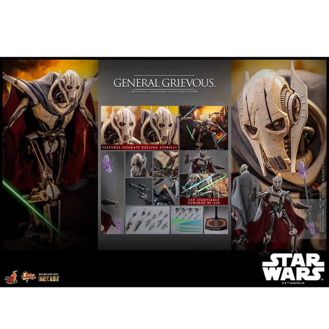 Star Wars Movie Masterpiece Diecast Action Figure 1/6 General Grievous 42cm