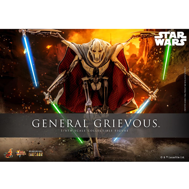 Star Wars Movie Masterpiece Diecast Action Figure 1/6 General Grievous 42cm