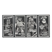 Universal Monsters x Teenage Mutant Ninja Turtles Action Figures 4-Pack Turtles Black & White 18cm